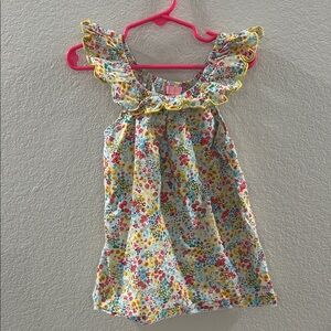 Bisby by Little English Floral Ruffle Girls’ Tank 100% Cotton